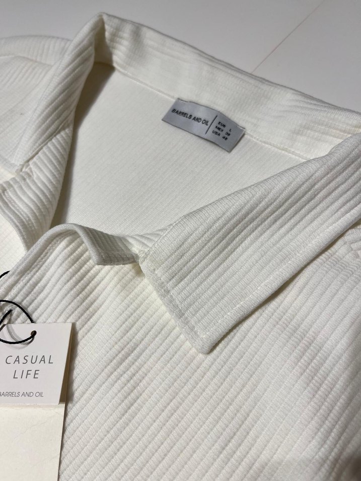 Erkek  Beyaz Kısa Kollu Gömlek - Görsel 2