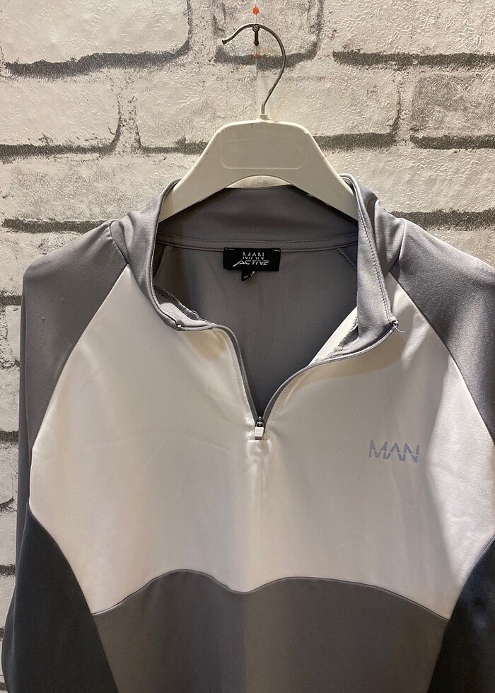 Man Active | BoohooMAN Erkek XL Likralı Sweatshirt - Görsel 2