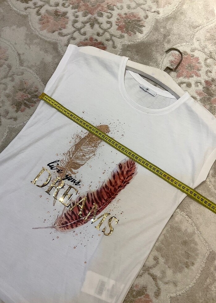 Beyaz Baskılı T-shirt | Pamuklu - Görsel 5