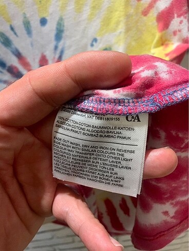 Orjinal C&A Batik T-shirt l Yeni&Etiketli - Unisex - Görsel 4