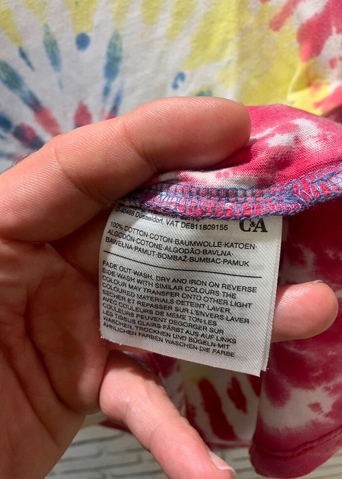 Orjinal C&A Batik T-shirt l Yeni&Etiketli - Unisex - Görsel 4