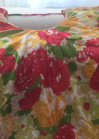 Çiçek Desenli Renkli Bohem plaj elbısesı - Görsel 3