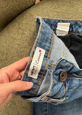 26 Beden mavi Renk Fermuarlı Fit Kesim Kadın Kot Pantolon