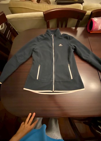 Fermuarlı Yüksek Yaka Bayan füme Sweatshirt - Görsel 3