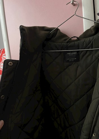 Zara Kapüşonlu Belden Büzgülü Parka Mont - Görsel 2