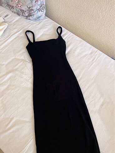 Bershka Kare Yaka Midi Elbise