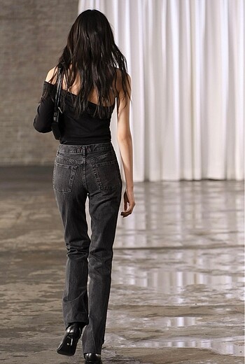 xs Beden siyah Renk Zara Yüksek Bel Bootcut Straight Jean