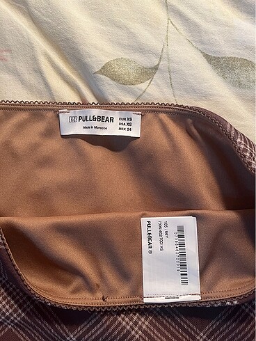 Pull and Bear Pull&Bear Kareli Tül Mini Etek