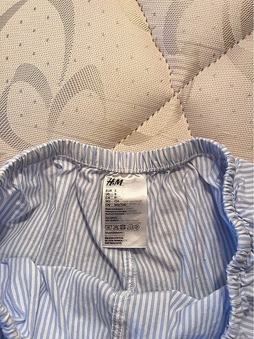 s Beden H&M Çizgili Poplin Şort