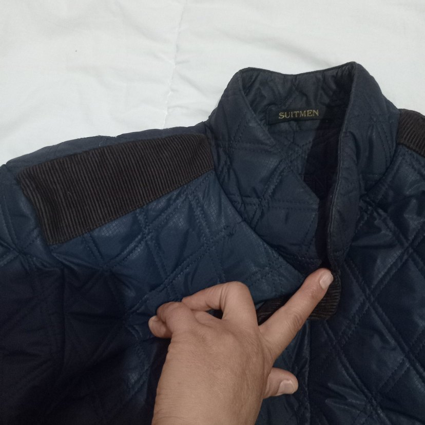 Düğmeli Lacivert Erkek Mont - Görsel 4