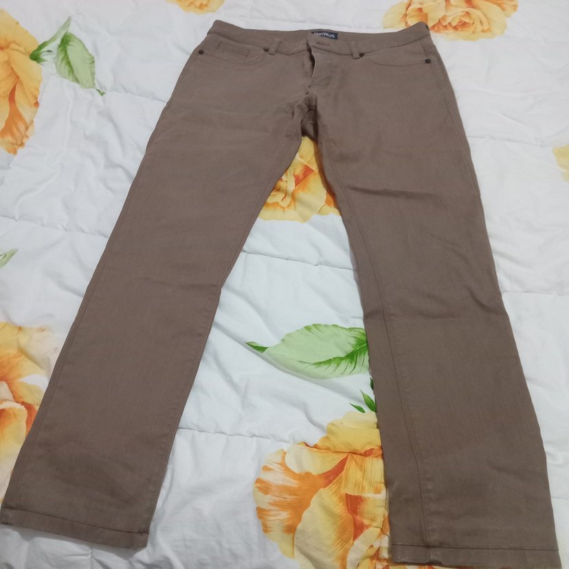 Kahverengi  jean Pantolon - Görsel 4