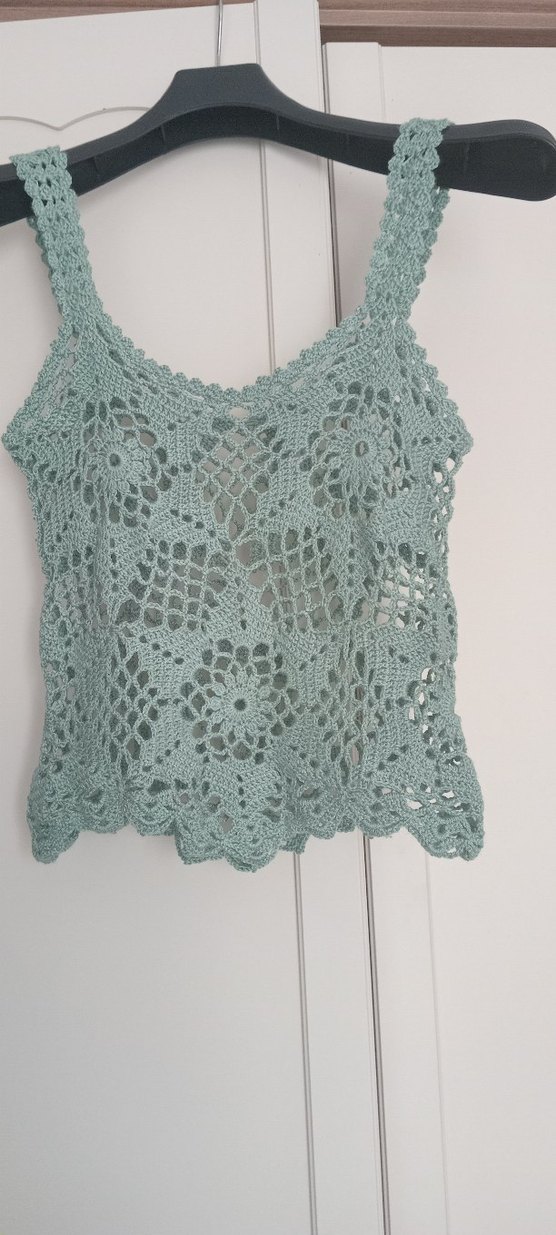 Turkuaz Nakışlı Bohem Kadın Crop Top - Görsel 2