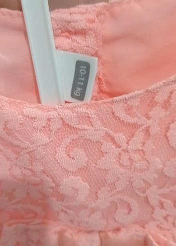 Dantel Detaylı Pembe Kız Çocuk Elbise - Görsel 3