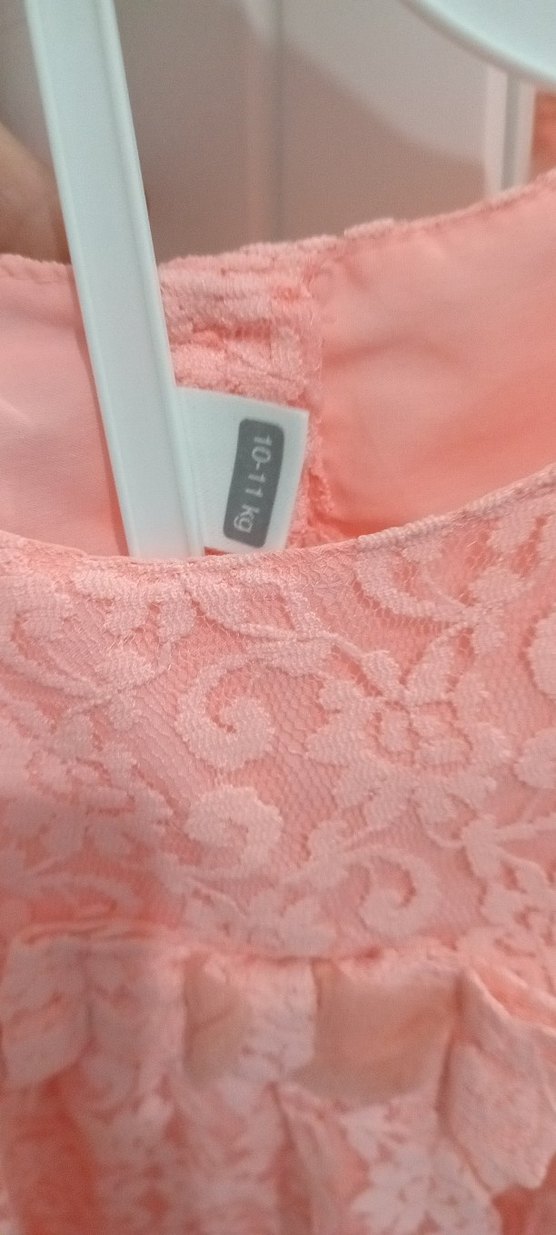 Dantel Detaylı Pembe Kız Çocuk Elbise - Görsel 3