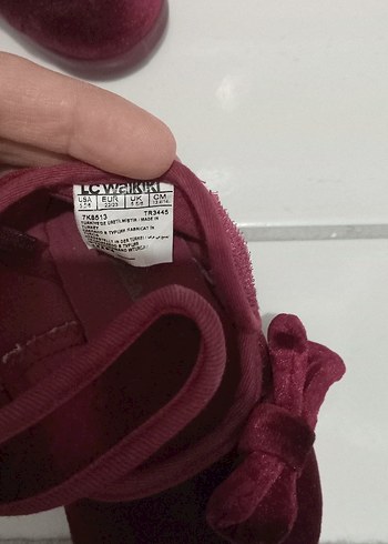 Bordo Kız Çocuk Babet Ayakkabı - Görsel 3
