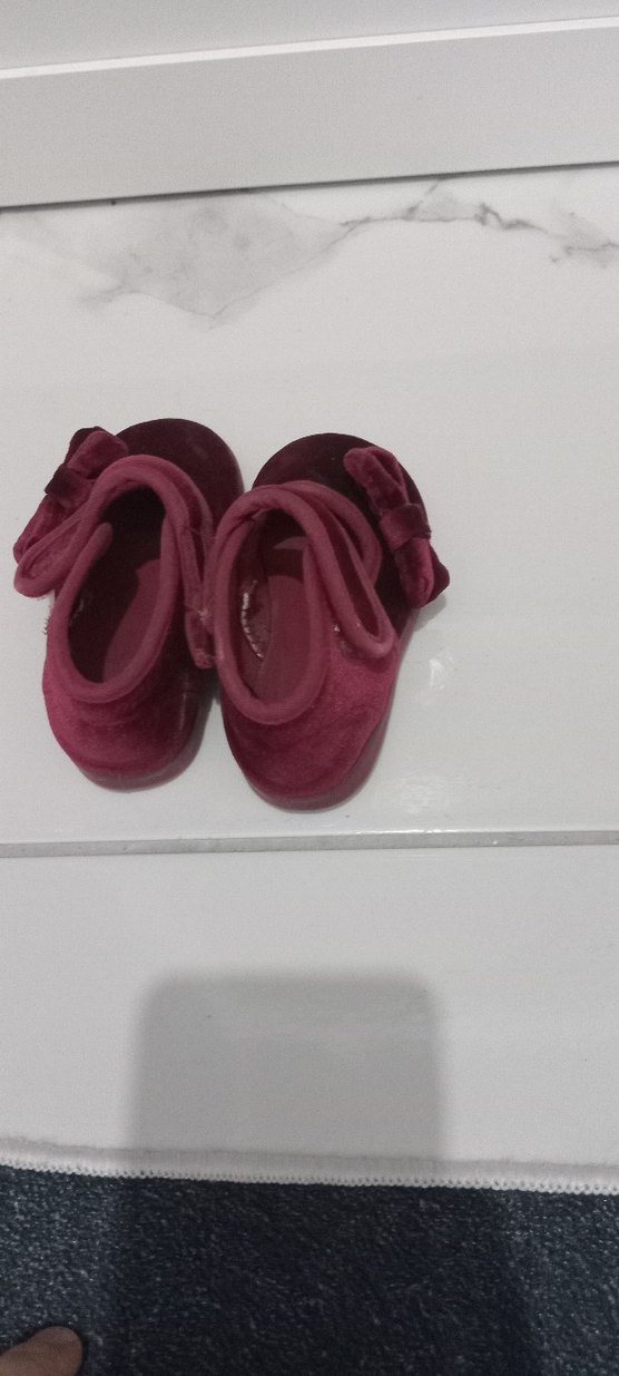 Bordo Kız Çocuk Babet Ayakkabı - Görsel 2