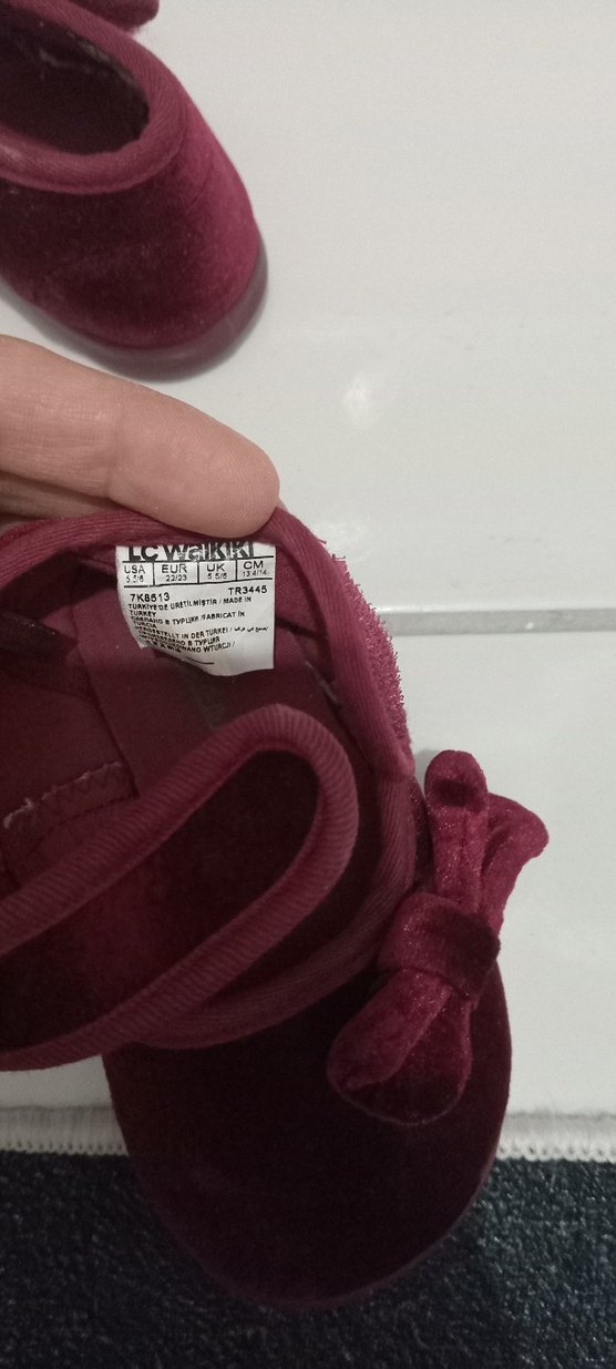 Bordo Kız Çocuk Babet Ayakkabı - Görsel 3