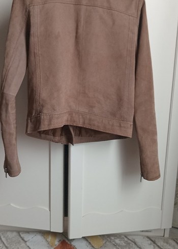Kahverengi Süet Kadın Deri Ceket - Görsel 5