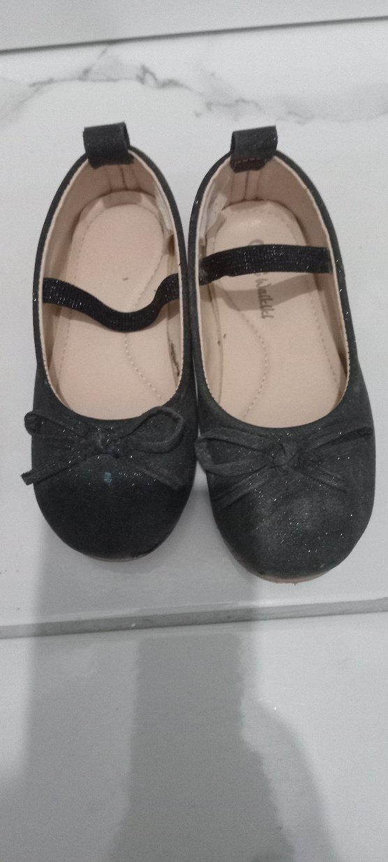 Kız Çocuk Siyah Tokalı Babet Ayakkabı - Görsel 2