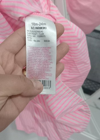 Pembe Çizgili Kız Çocuk Elbise - Görsel 6