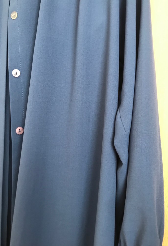 Kadın Uzun Mavi Düğmeli Tunik - Görsel 4