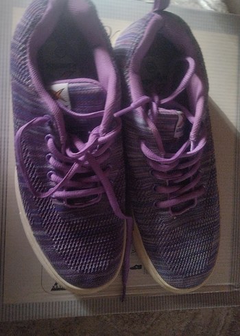 Mor Bağcıklı Stiletto Topuklu Kadın Spor Ayakkabı - Görsel 2