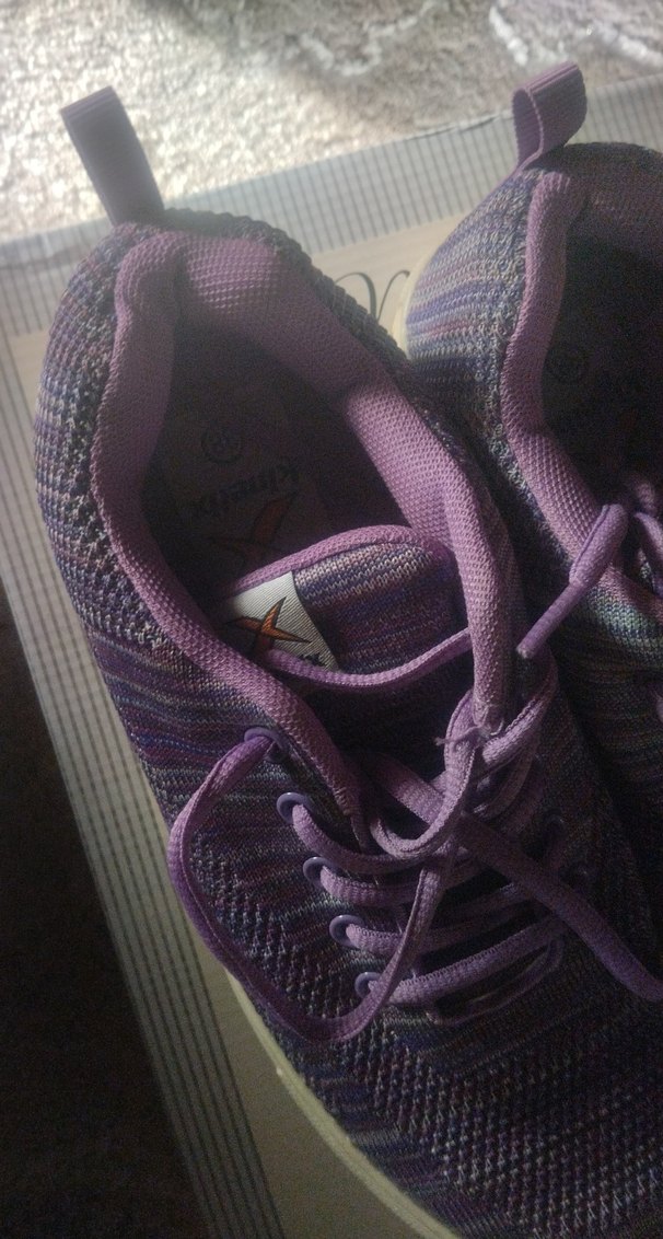 Mor Bağcıklı Stiletto Topuklu Kadın Spor Ayakkabı - Görsel 4