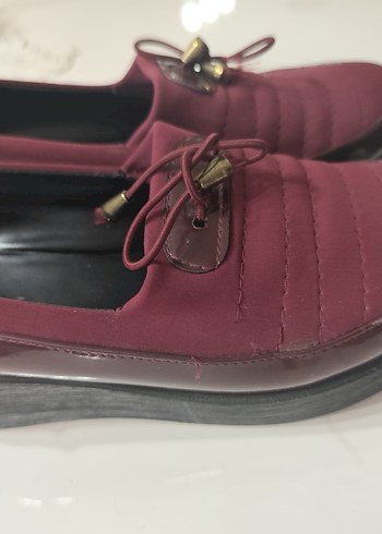 Bordo Dolgu Topuklu Günlük Kadın Ayakkabı - Görsel 5