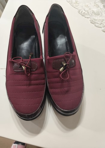 Bordo Dolgu Topuklu Günlük Kadın Ayakkabı - Görsel 2