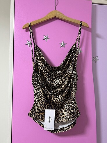 Stradivarius Leopar desenli üst