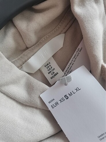 H&M Ekru Renk Sweatshirt ( Elbise )