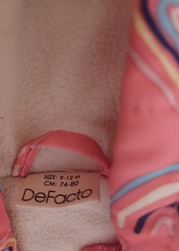 Kız Bebek Pembe Desenli Kürklü Tulum - Görsel 5