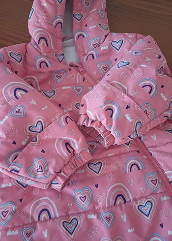 Kız Bebek Pembe Desenli Kürklü Tulum - Görsel 4