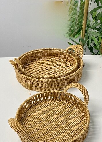 3 boy rattan tepsi