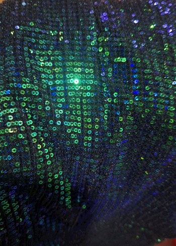 Uzun Kol Drapeli Renkli V Yaka Elbise - Görsel 4