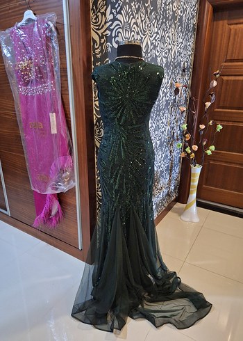 haki yesil 44 beden abiye - Görsel 4