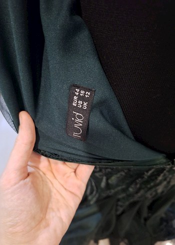 haki yesil 44 beden abiye - Görsel 5