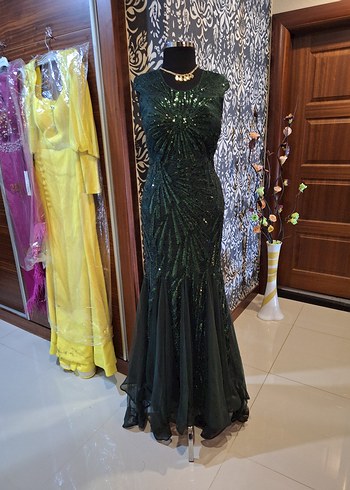 haki yesil 44 beden abiye - Görsel 2