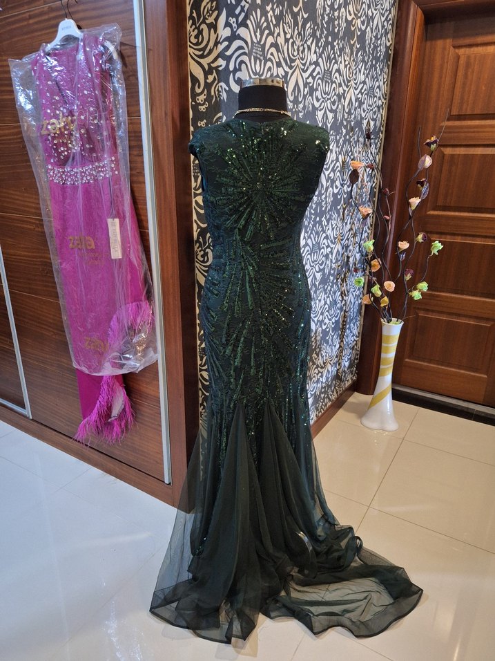 haki yesil 44 beden abiye - Görsel 4