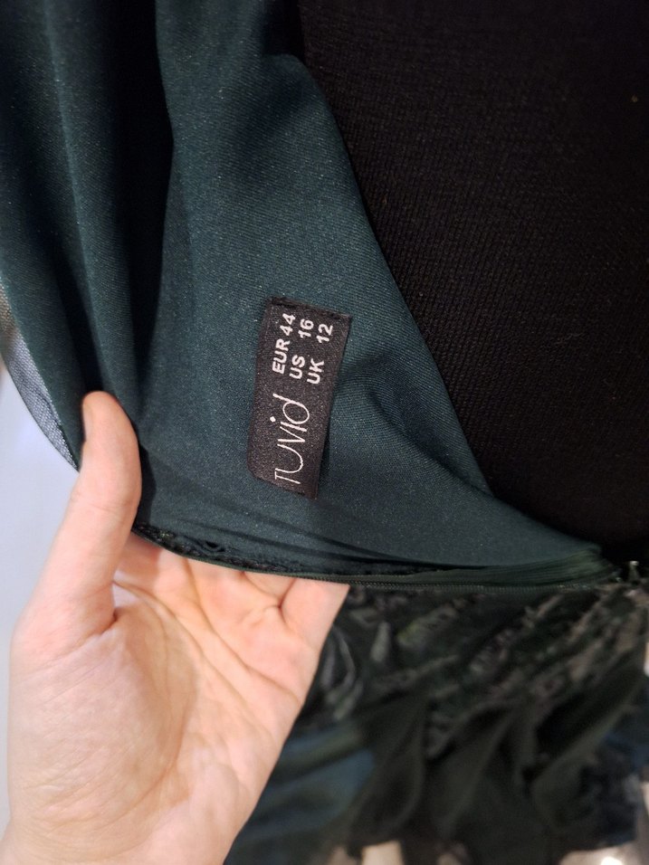 haki yesil 44 beden abiye - Görsel 5