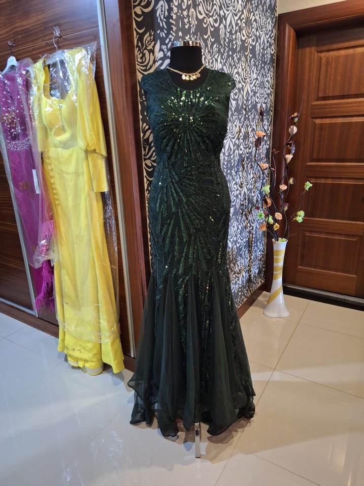 haki yesil 44 beden abiye - Görsel 2