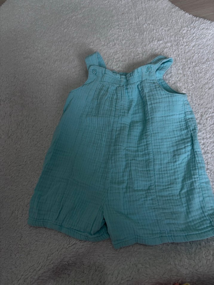 Mavi Pilili Bebek Kız Tulum - Görsel 2