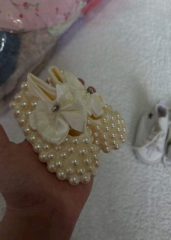 İnci İşlemeli Beyaz Kız Çocuk Özel Ayakkabı - Görsel 2