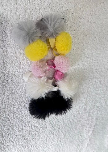 Renkli Ponponlu Saç Tokaları Çocuklar İçin - Görsel 2