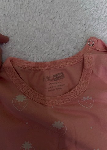 Düğmeli Pembe Bebek Kız Tulum - Görsel 2