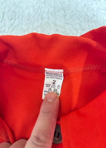 Kırmızı Kısa Kollu Düğmeli Kız Elbisesi - Görsel 3