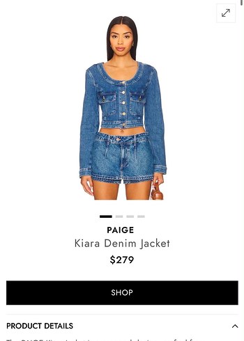 Paige Kiara Mavi Denim Ceket