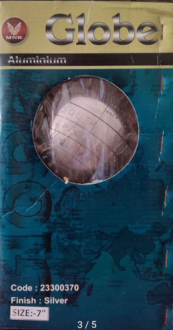 Globe Eskitme Silver Dünya Küresi - Görsel 3