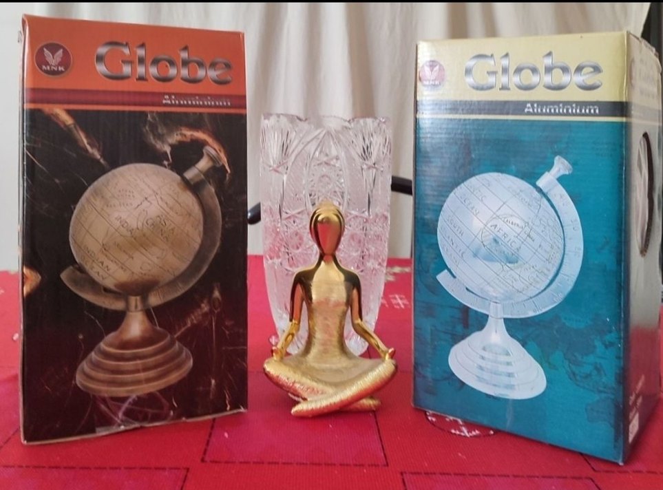 Globe Eskitme Silver Dünya Küresi - Görsel 2