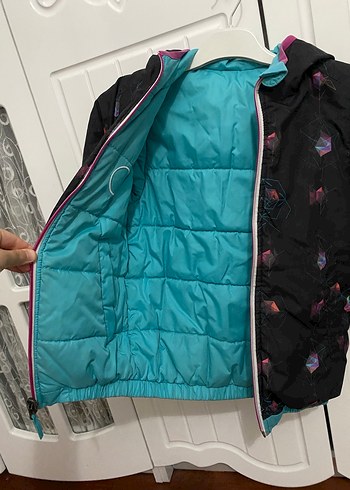 Kapşonlu Fermuarlı Kız Çocuk Mont - Görsel 6